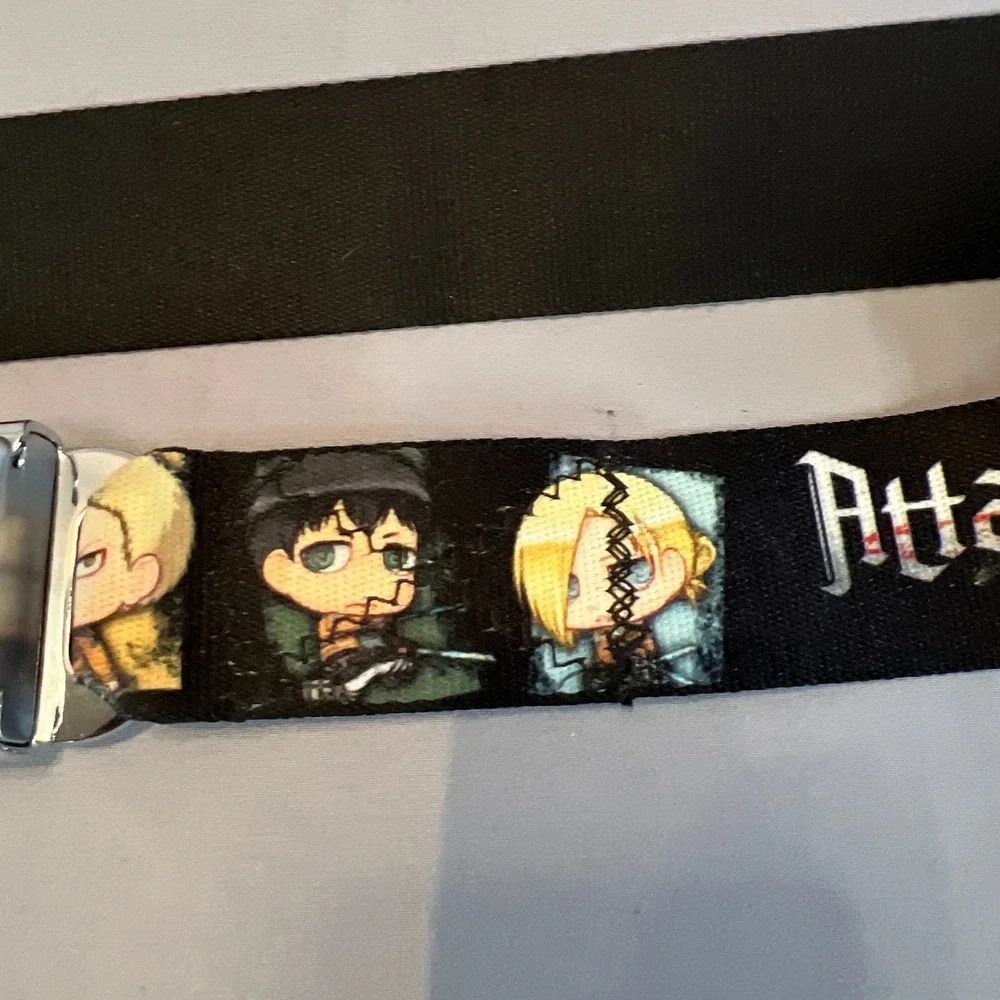 Buckle-Down Buckle-Up with Buckle-Down Attack on Titan Belt Unisex Multicolor